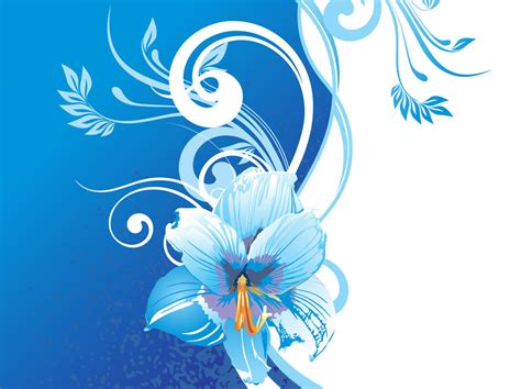 Background With Blue Flowers Vector Art & Graphics | freevector.com