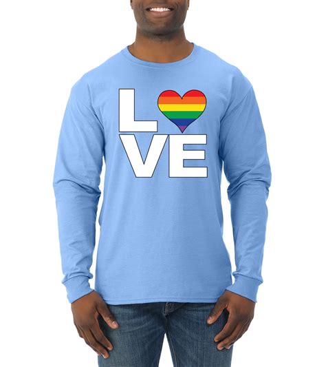 Love Rainbow Gay Lgbt Lesbian Pride Month Parade Support Mens Lgbt Pride Long Sleeve T Shirt