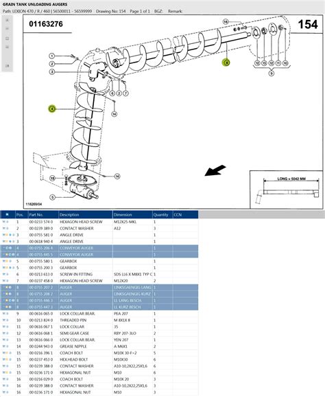 Claas Lexion 470R combine parts and schemes