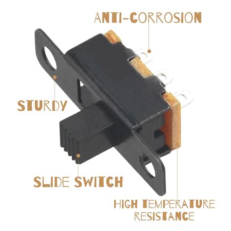 Snapklik 100 PCS 0 5A 50V DC 3 Pin On Off 2 Position Panel Mount