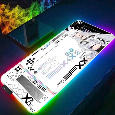 Gaming Rgb Mousepad Xl Large Led Light Mouse Pad Locking Edge Mouse Mat Gamer Colorful Keyboards