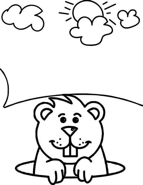 Groundhog Coloring Pages - Best Coloring Pages For Kids