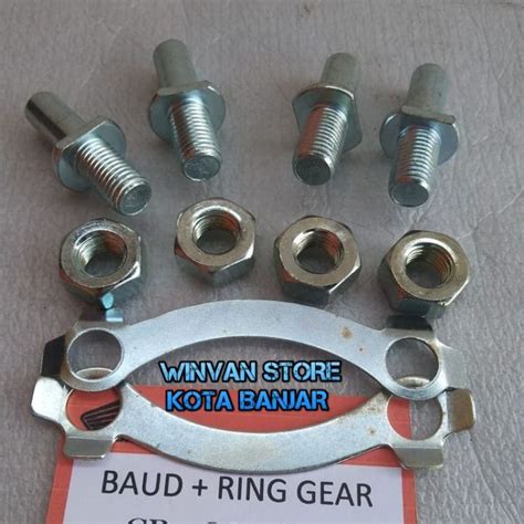 Baud Baut Mur Ring Plat Klem An Pengunci Gear Gir Belakang Cb Gl Glk