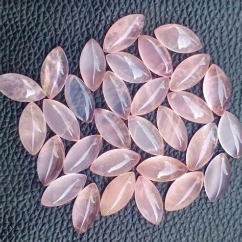 Rose Quartz Marquise Cabochon Jewellery X Mm A Quality Pink Color