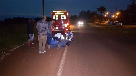 Motociclista Fica Ferido Ao Atropelar Cachorro Na Av Piquiri Cgn