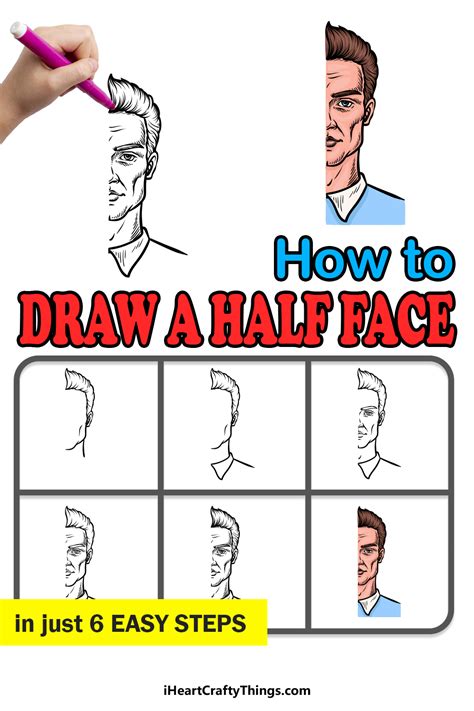 Half Face Drawing How To Draw A Half Face Step By Step 2023