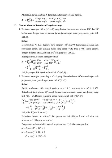 Rotasi Transformasi Geometri Pdf