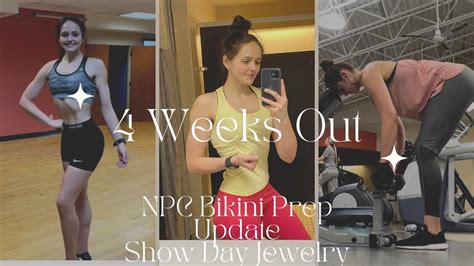 4 WEEKS OUT NPC BIKINI PREP UPDATE THE SHOE FAIRY JEWELRY YouTube