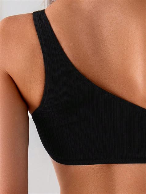 Maiô Sexy de Maiô Bikini Sem Mangas Um Ombro para Mulheres SHEIN Brasil