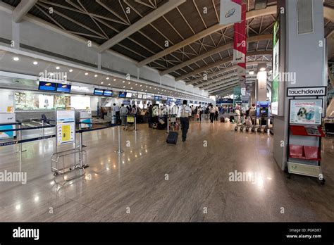 View of new Domestic airport terminal with commuters Mumbai, India ...