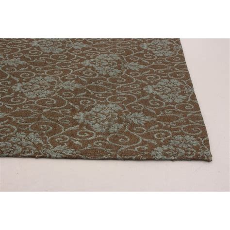 Handmade Collage Brown Chenille Rug Dark Brown52 X 76 Bed Bath