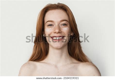Portrait Naked Beautiful Female Freckled Face Stock Photo 2104119311 Shutterstock