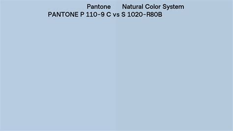 Pantone P 110 9 C Vs Natural Color System S 1020 R80B Side By Side