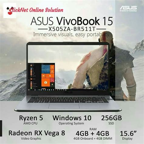 Jual Asus Vivobook Laptop X Za Amd Ryzen U Gb Gb Ssd