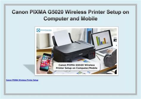 Ppt Canon Pixma G5020 Wireless Printer Setup On Computer And Mobile