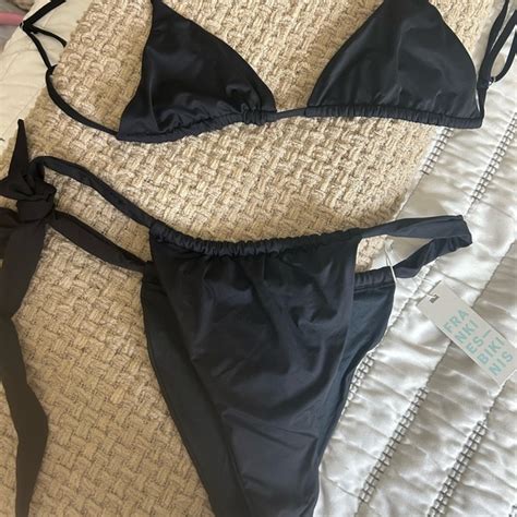 Frankie S Bikinis Swim Frankies Bikini Black Triangle Kealy Bikini Set Poshmark
