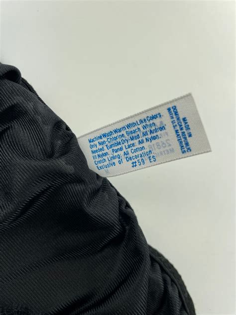 Vtg Sweet Nothings String Bikini Panties Medium Black Gem