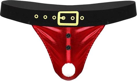 Amazon Lorilida Mens Sexy Velvet Christmas Santa Mr Claus Cosplay Lingerie Thongs Fancy