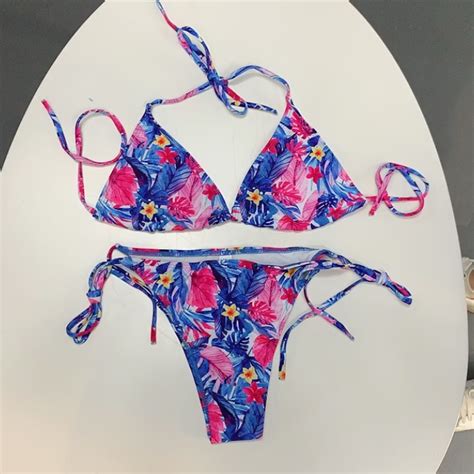Custom Sexy Bikini Swimwear Women Summer Floral Swimsuit String Brazilian Bikini Buy Brazilian