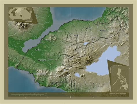 Lanao Del Norte Philippines Wiki Labelled Points Of Cities Stock