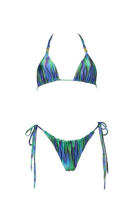 Mayra Blue Print Bikini Set Mallory The Label