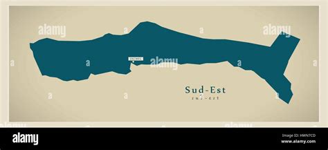 modern map sud est ht stock vector image art alamy