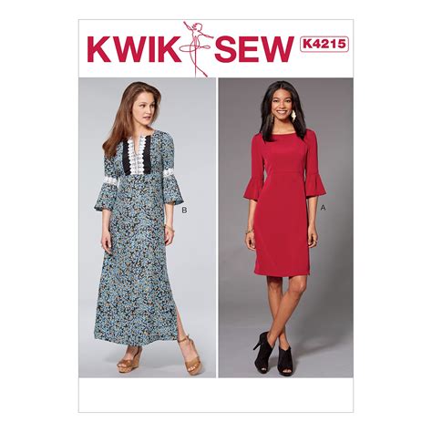 Buy Kwik Sew Patterns Misses Dresses With Flounce Sleeves Sewing