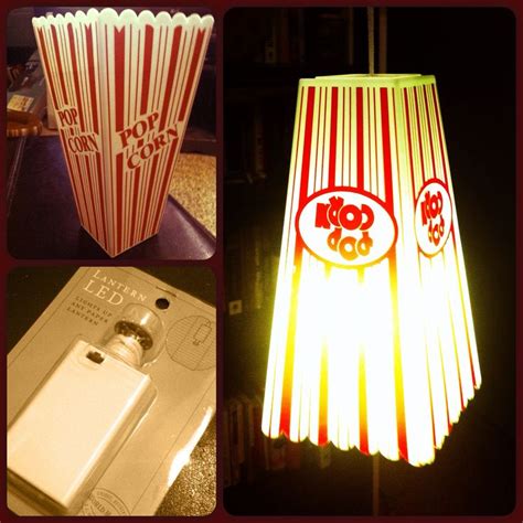 Popcorn Pendant Light One Plastic Popcorn Bucket One Led Light Kit