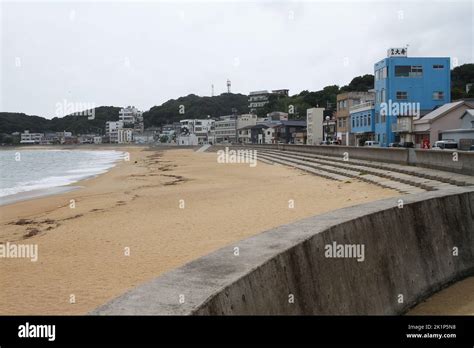 Shinojima, aichi, japan, 2022/18/09 , Beach of Shinojima. Shinojima is ...