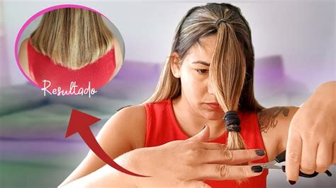 Como Cortar O Cabelo Sozinha Em Formato De U Youtube