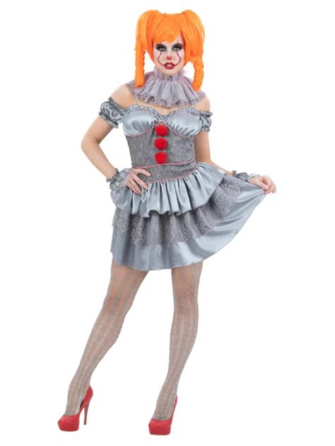 It Chapter Pennywise Damen Halloween Kost M Clown Grau Ebay