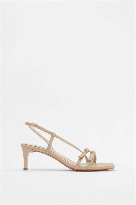 Küt Burun Çok Bantlı Nude Rugan Kadın Topuklu lutvelizade tr