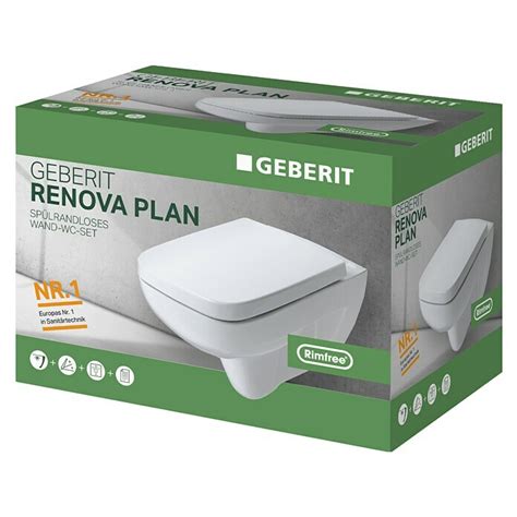 Geberit Renova Plan Wand WC Set Spülrandlos Ohne Spezialglasur