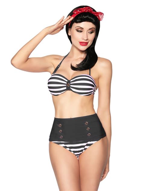Rockabilly Vintage Bandeau Bikini 50er Outfit