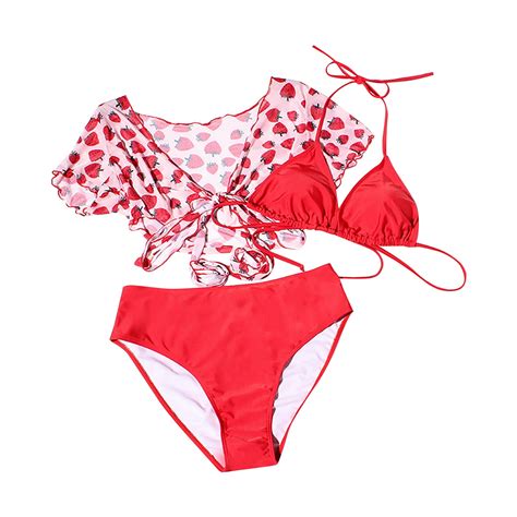 Split Swimsuits Padded Push Up Women Bikini Set Women Plus Size Two