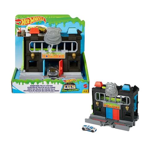 Jual Hot Wheels City Toxic Creatures Downtown Toxic Police Station Playset Shopee Indonesia