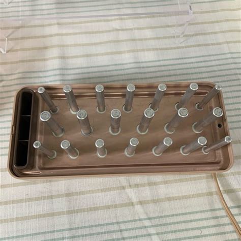 Clairol Custom Caresetter 20 Hot Rollers Flocked Hair Curlers 10 Clips KF 20 VTG EBay