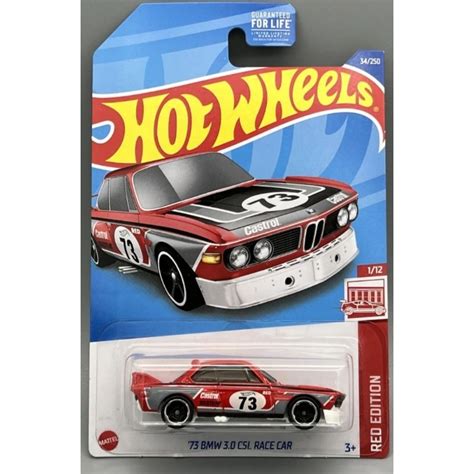 Hot Wheels Bmw Csl Racer Car Red Edition Shopee Brasil