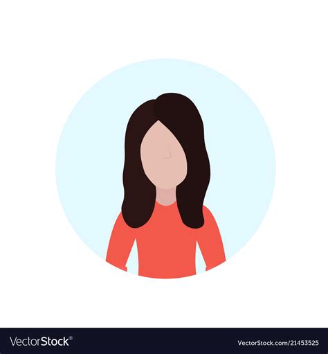 Woman Avatar Isolated Faceless Female Cartoon Vector Image