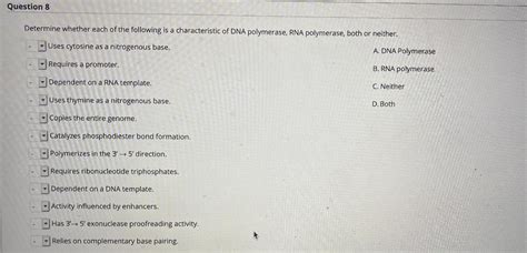 Solved Question 8 Determine whether each of the following is | Chegg.com 
