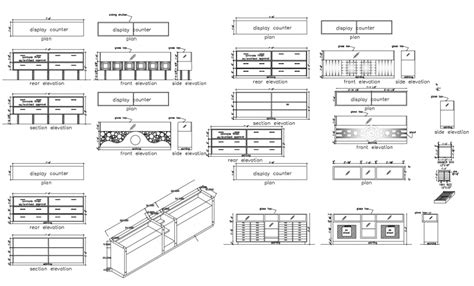 Wooden Table All Sided Elevation Section And Carpentry Cad Drawing