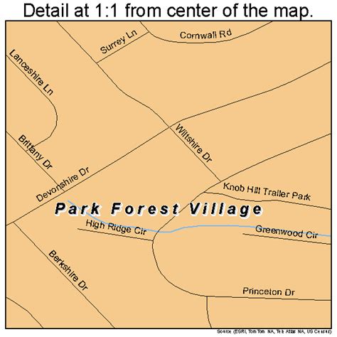 Park Forest Village Pennsylvania Street Map 4258036