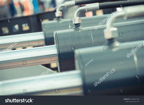 Piston Actuator Part Industrial Hydraulic Pneumatic Stock Photo ...