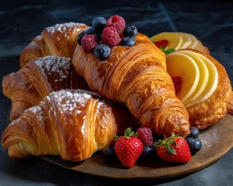 premium ai image stillofviennoiseriewithmixberryviennoiserie