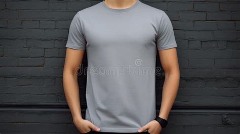 T grey t-shirt mockup stock illustration. Illustration of plain - 313769794