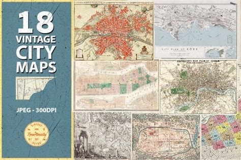 Vintage City Maps Original Plans Graphic By Tmartinezta · Creative Fabrica