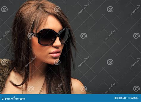 Beautiful Long Hair Brunette Woman Portrait Stock Image Image Of Beauty Portrait