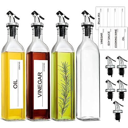 Amazon YULEER Olive Oil Bottle Dispenser 6 Pack 17oz 500ml