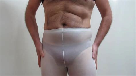 Trying On My New White Pantyhose Gay Man Porn XHamster
