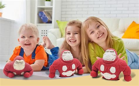 Amazon.com: FSFHSJ Funny Red Monkey Toy, Squeeze Gorilla Toy, Stretchy ...